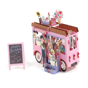 Biglietto d'Auguri 3D Pop-up per San Valentino Qixi, Carrozza con Fiori, Regalo Creativo Fatto a Mano, Scultura in Cartone per Dichiarazioni d'Amore - Product Image 5