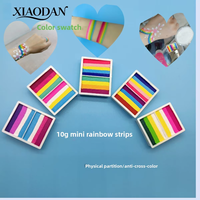Mini palette de peinture corporelle naturelle à base d'eau pour enfants, 24 couleurs arc-en-ciel, pour les spectacles sur scène, le maquillage et la peinture