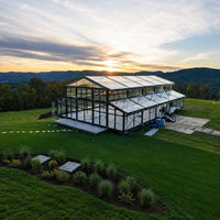 Marquee de luxe transparente en verre de 20x40m pour événements