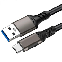 Kabel Data USB untuk USB C 3.1/3.2 Gen 2 kabel Transfer Data 10Gbps, kabel USB C SSD pendek dengan pengisian daya Cepat QC 3.0 60W, kabel cadangan