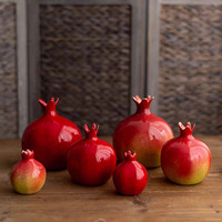 Joli décor à la maison grenade décoration personnalisé créatif en céramique grenade Vase coloré fruits forme fleur Vase