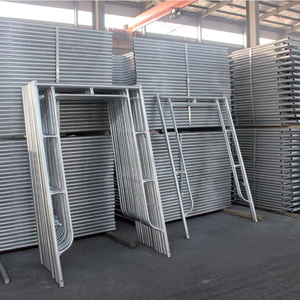 Directo de fábrica, construcción interior y exterior, andamio de Marco H de escalera galvanizada y de pintura móvil de acero Q235, carga de 500kg - Product Image 1