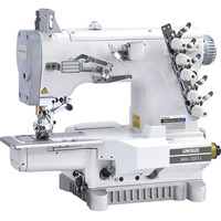 Machine à coudre industrielle UNIQUE C007J-W122-356 à point droit, robuste, avec moteur à entraînement direct pour la fabrication de vêtements en cuir et en denim