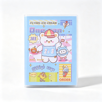 Carnet à couverture PVC 100K, 82mm*112mm, 80GSM, 100 feuilles, motif ours mignon, ligné, mini format de poche, 480 pièces/carton, vente en gros