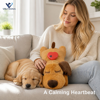 Peluche Cœur Battant pour Chien : Compagnon Apaisant Anti-Anxiété pour Chiots avec Battement de Cœur Simulé pour un Sommeil Réparateur