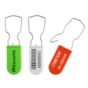 Candado de plástico para contenedor de carga, candado con sello de alambre de plástico naranja - Product Image 1