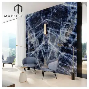 Backlit Marble Turnkey Solution Decor Luxury Natural Stone Brazil Marble Slbs Backlit Sodalite Blue Marble For Villa Wall