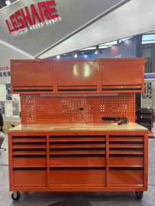 خزانة أدوات كبيرة مع حقيبة حائط معلقة 70 بوصة أداة تخزين ترولي صندوق أدوات منظمة مع لوح - Product Image 5