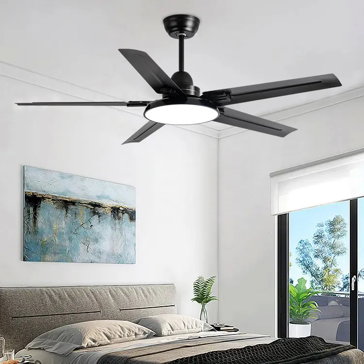 Philippines New Arrival Living Room Bedroom Decorative Remote Control Iron 5 Blades Modern Ceiling Fan With Light