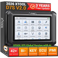 XTOOL D7S – Nouvelle Machine de Diagnostic Automobile Mondiale, Outil d'Inspection Complète du Système Moteur, Scanner OBD2 Automobile avec IA