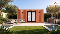 Maison conteneur maritime de 20 pieds, préfabriquée, modulaire, portable, design moderne, pour villa, jardin, bureau, immeuble, appartement