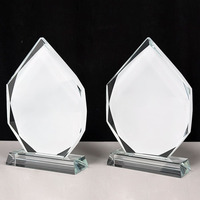Nouvelle conception de trophée en cristal sublimé avec base transparente MH-J0284