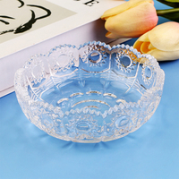 Assiette créative en verre gaufré de style européen tournesol assiette de fruits secs table basse ornement plateau base assiette à bonbons