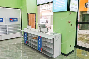 02-DYJYS003-P1 Rak Apotek Kayu Ramah Lingkungan Desain Interior Apotek Ritel untuk Perabotan Pajangan Obat - Product Image 5