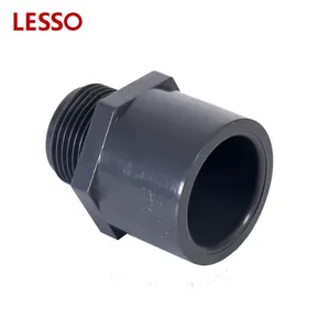 Lesso Standard di Astm Programma 80 Pvc Raccordi per Tubi di Plastica Adattatore Maschio