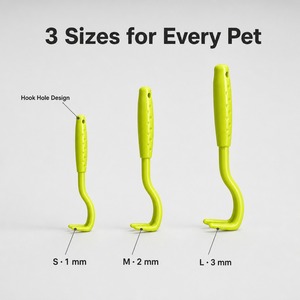Kit Portatile Durevole e Sicuro per la Rimozione di <span class=keywords><strong>Zecche</strong></span> per Cani e Gatti con Pettine Antipulci in Plastica, 3 Misure di Ganci e Scheda di Identificazione <span class=keywords><strong>Zecche</strong></span> - Product Image 3