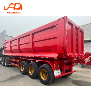 Semi-remorque benne basculante en U de 40 tonnes, châssis renforcé, benne hydraulique, vente en gros au Ghana - Product Image 3