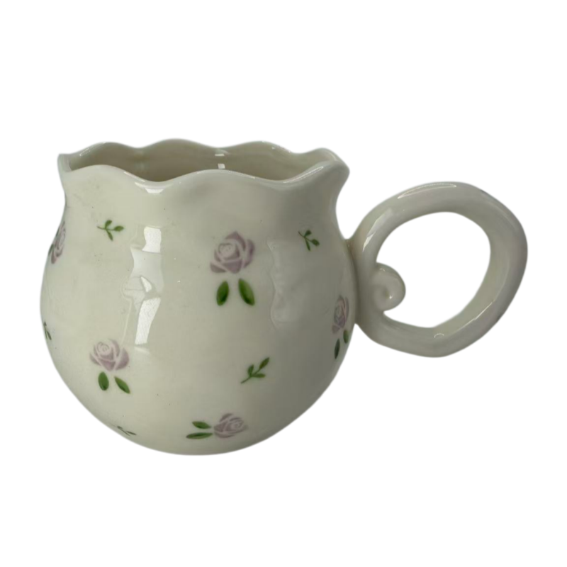 Fleur beige et violette