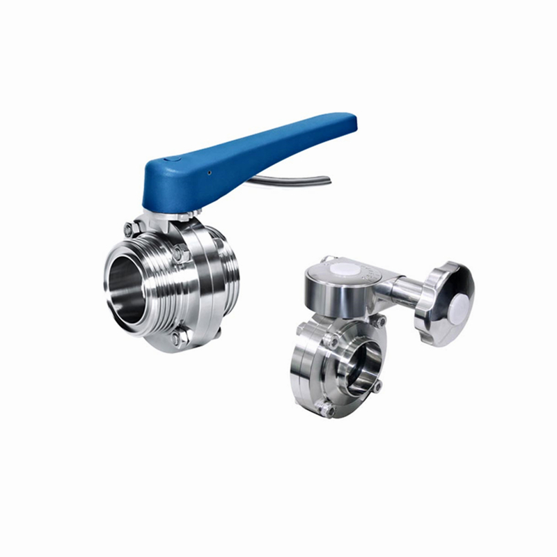 Donjoy stainless steel stainless steel thread sanitary butterfly valve multi-position plastic handle fluid control