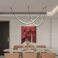 Lustre linéaire LED suspendu moderne, hauteur réglable, structure métallique, finition blanche, pour la maison, l'îlot de cuisine