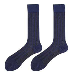 <span class=keywords><strong>Chaussettes</strong></span> habillées transparentes à rayures pour hommes, <span class=keywords><strong>ultra</strong></span>-<span class=keywords><strong>fines</strong></span>, respirantes, en nylon et soie, pour affaires, OEM - Product Image 5