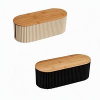 Boîte de rangement pour câbles avec couvercle en bambou, boîte de gestion des câbles pour bureau, rangement des fils, dissimulateur de câbles, organisateur de multiprises