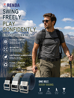Ceinture tactique en toile pour homme, réglable, en nylon, avec boucle à double anneau en métal, pour le travail en extérieur, les jeans