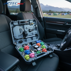 ACTECmax Otomotiv Soğutma Sistemi Kaçak Tespit Cihazı AC.135.1606 31 Parça Soğutma Suyu Basınç Test Cihazı Seti Naylon Su Deposu Test Cihazı - Product Image 1