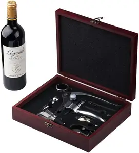 Wine Opener Gift Set With Wooden Box For Anniversary Christmas Wedding Valentines Day Gifts