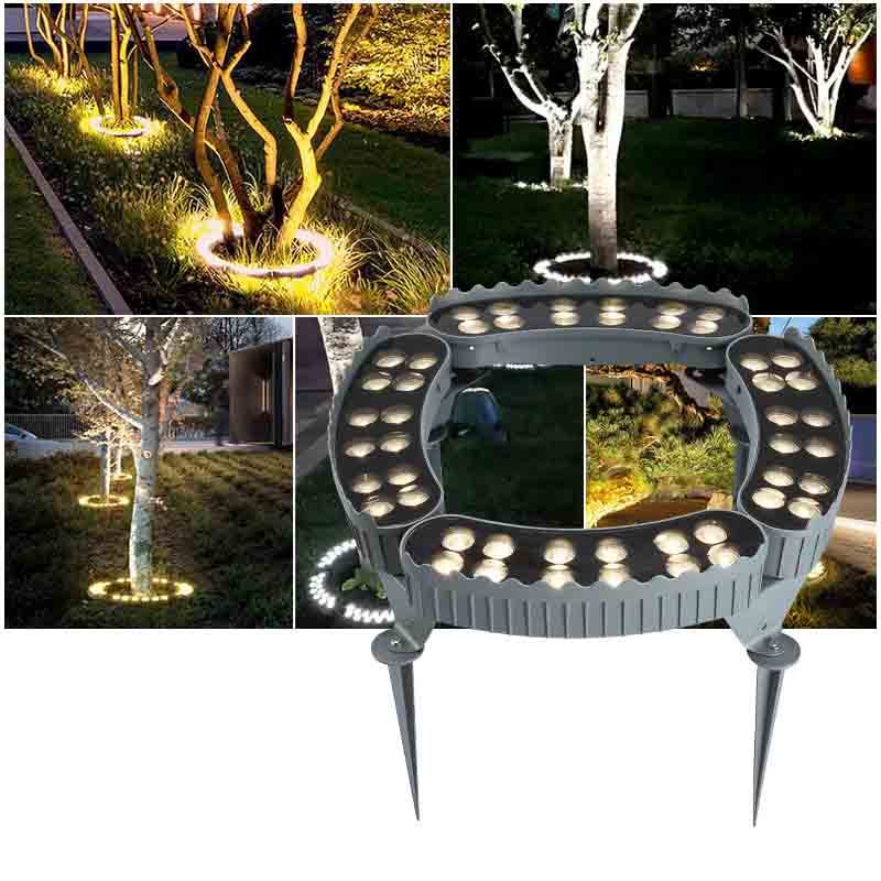 Outdoor Lighting Garden Ring Tree Lights Modern Lighting Courtyard Villa Park Decoration LED Waterproof Lawn Tree Lights