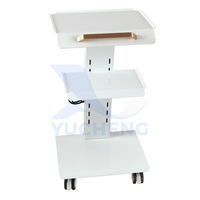 Chariot dentaire mobile compact à 3 niveaux, chariot médical portable avec roues, équipement de laboratoire dentaire de haute qualité et durable pour clinique
