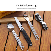 2026 Innovatives 3-in-1 Outdoor-Camping Besteck-Set: Abnehmbarer Löffel, Gabel und Messer, Multifunktionales Camping-Messer und Utensilien