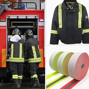 Ruban réfléchissant ignifuge en matériau haute visibilité, bande réfléchissante jaune argentée, tissu réfléchissant pour vêtements de <span class=keywords><strong>pompier</strong></span> - Product Image 6