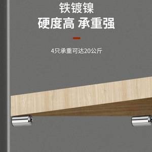 ขายึดชั้นวางแบบเกลียวปล่อย สแตนเลส สำหรับตู้กระจก ตู้เสื้อผ้า - Product Image 2