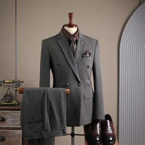 <span class=keywords><strong>Abito</strong></span> da <span class=keywords><strong>uomo</strong></span> professionale 2025 per matrimonio, <span class=keywords><strong>abito</strong></span> da sposo, casual elegante, doppiopetto, scollo a V, vestibilità slim, cerniera piatta, anti-restringimento - Product Image 5
