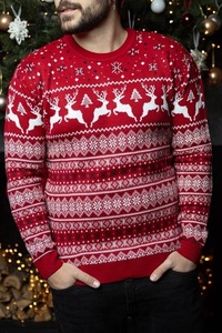 Maglione Natalizio Personalizzato 2025 per Uomo, Motivo Familiare Jacquard, Pullover di Capodanno, Maglione Natalizio Divertente Unisex - Product Image 3