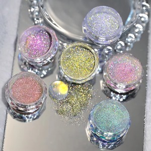 Set de 6 Colores de Polvo Brillante Reflectante para Uñas, Pigmento de Diamante Cristalino con Efecto Aurora, Polvo Decorativo para Uñas con Gel UV, Arte de Manicura - Product Image 2