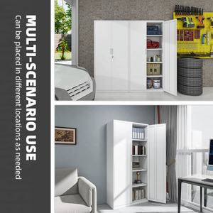 תעודת ybouce 2 ארונות מתכת דלת עם מדפים מתכווננת, מבנה kd למוסך - Product Image 4