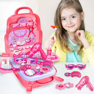 Sac à dos portable 3-en-1 pour enfants : jeu <span class=keywords><strong>de</strong></span> <span class=keywords><strong>maquillage</strong></span>, <span class=keywords><strong>coiffure</strong></span> <span class=keywords><strong>et</strong></span> beauté - Product Image 2