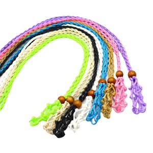 Collar con colgante de piedra, cuerda trenzada hecha a mano ajustable, soporte de piedra de cristal, cordón de collar para joyería de cristales DIY - Product Image 2