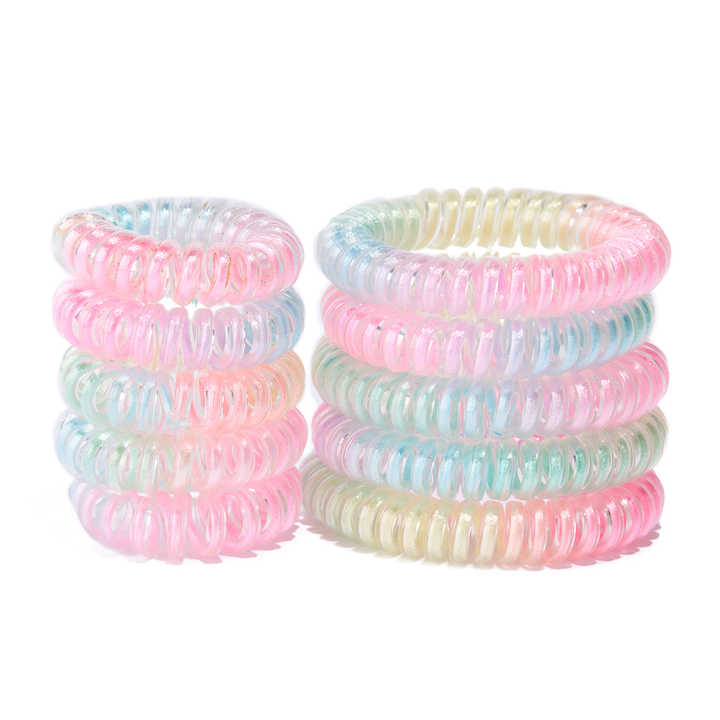 Large Different Style Coil Hair Ties in Bulk, Hair Rubber Band, Elastic Hair Band