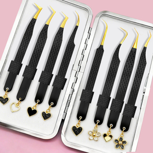 Miễn Phí Biểu Tượng Tùy Chỉnh Chất Lượng Cao Nhíp Lông Mi <span class=keywords><strong>Applicator</strong></span> 45 75 90 Độ Sợi Tip Mở Rộng Lông Mi Nhíp - Product Image 1