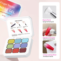 Paleta de Gel de 9 Colores con Efecto Degradado para Principiantes, Gel UV para Decoración de Uñas, Herramienta para Arte de Uñas, Gel para Patting