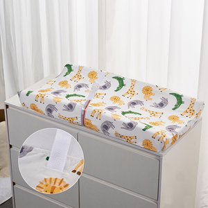 Housse de matelas à langer en jersey ultra doux extensible, s'adapte aux matelas de 32/34 po x 16 po, sûre et confortable - Product Image 3