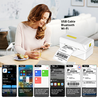 A318 Printer Label termal pengiriman seluler Mini Harga Murah pabrik BT printer Label pengiriman termal Desktop Printer label