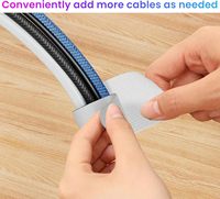 100 attaches-câbles auto-adhésives en nylon avec boucle auto-agrippante, durables, écologiques, pour organiser les câbles de bureau à la maison, gestionnaires de fils réutilisables