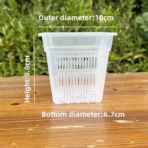 Vaso quadrato ispessito in plastica traspirante vaso di controllo Phalaenopsis cestello per piantare orchidee piante verdi cesto idroponico - Product Image 2