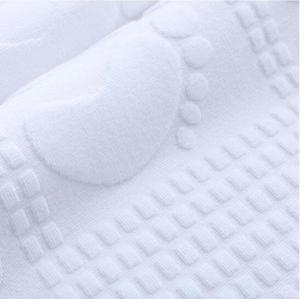Haute qualité coton hôtel linge de bain Jacquard en relief blanc bain pied <span class=keywords><strong>serviette</strong></span> salle de bain anti-dérapant hôtel tapis de bain pied <span class=keywords><strong>serviette</strong></span> - Product Image 4
