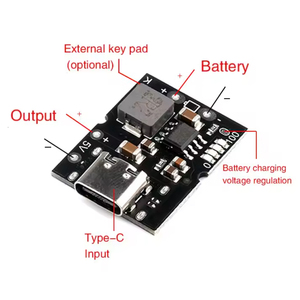 5 В, 2 А, повышающий преобразователь, модуль питания, литиевая батарея, плата для защиты от зарядки, светодиодный дисплей Type-C USB для DIY Charge - Product Image 5
