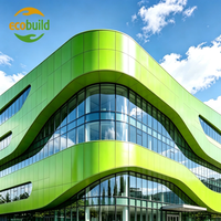 Panneau composite en aluminium Alucobond personnalisable, série couleurs brillantes, panneau ACP économique de 4 mm, revêtement mural extérieur pour bâtiments